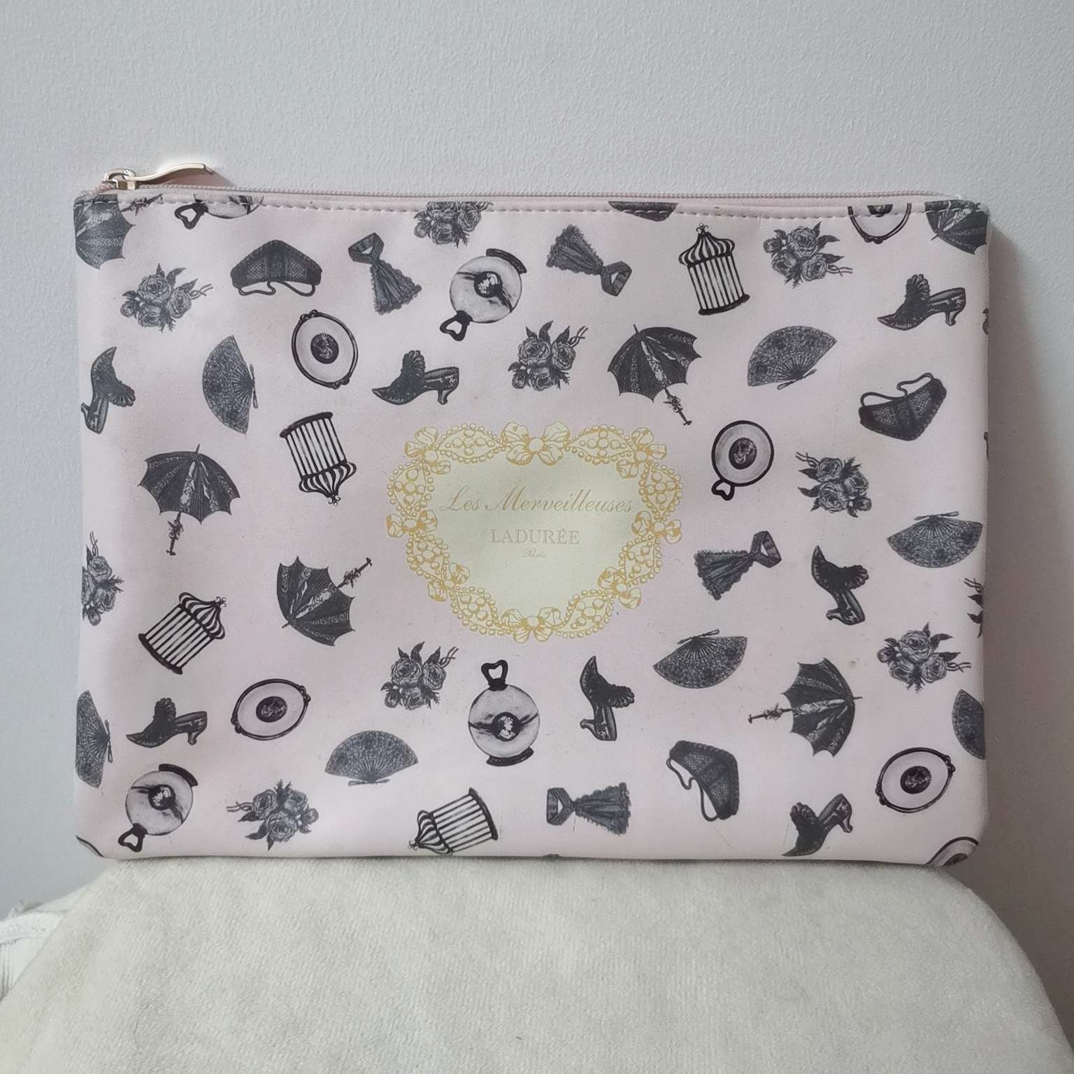 珍藏 laduree拉杜丽印花收纳袋化妆包便携大容量小碎花内胆包防水