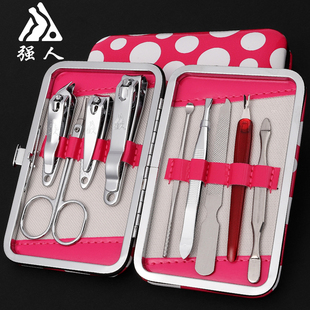 正品强人指甲刀套装成人指甲剪刀家用指甲钳粉刺针眉夹锉刀耳勺
