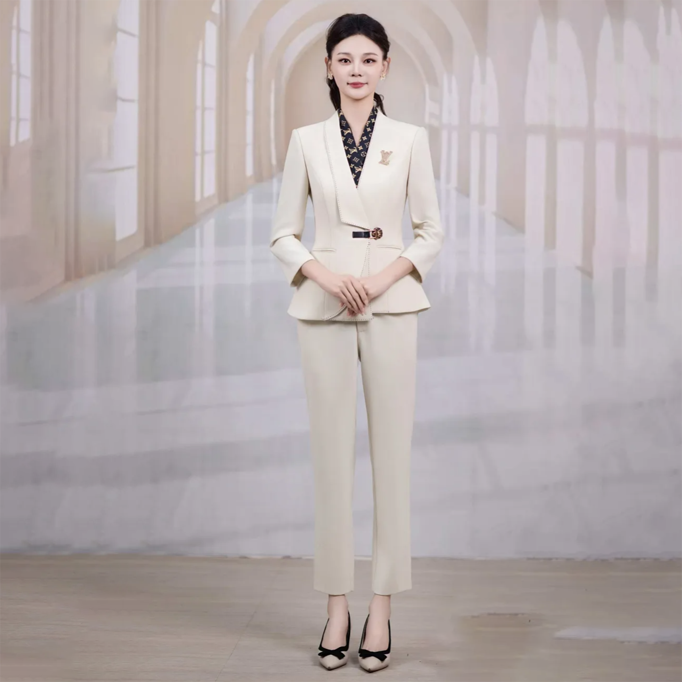 ktv公主工作服套装秋冬新款裤装