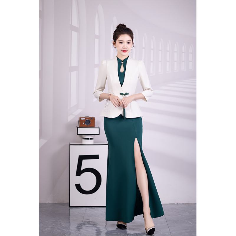 ktv夜总会商务工作服dj公主服装长裙气质包房包厢秋冬新款工衣