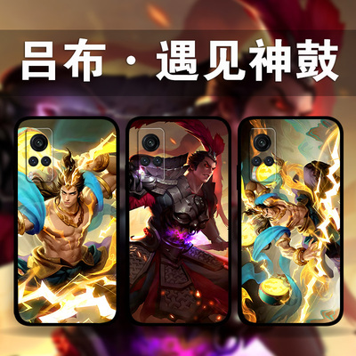 适用vivoiQoo11p10No6吕布遇见神鼓手机壳王者荣耀x90x80x70x60y76y78y52y3照片定制游戏周边s17s16s15s12s10