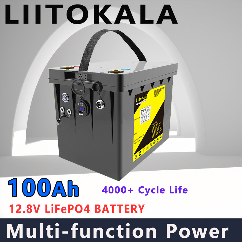 跨境专供  LiFePO4 DC-12V100Ah-DC-12V120Ah 磷酸铁锂电池 夜市
