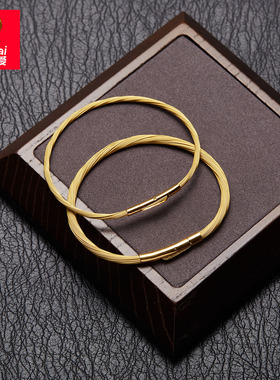 可可爱搭配转运珠黄金色编绳不锈钢扣男女手绳礼物款