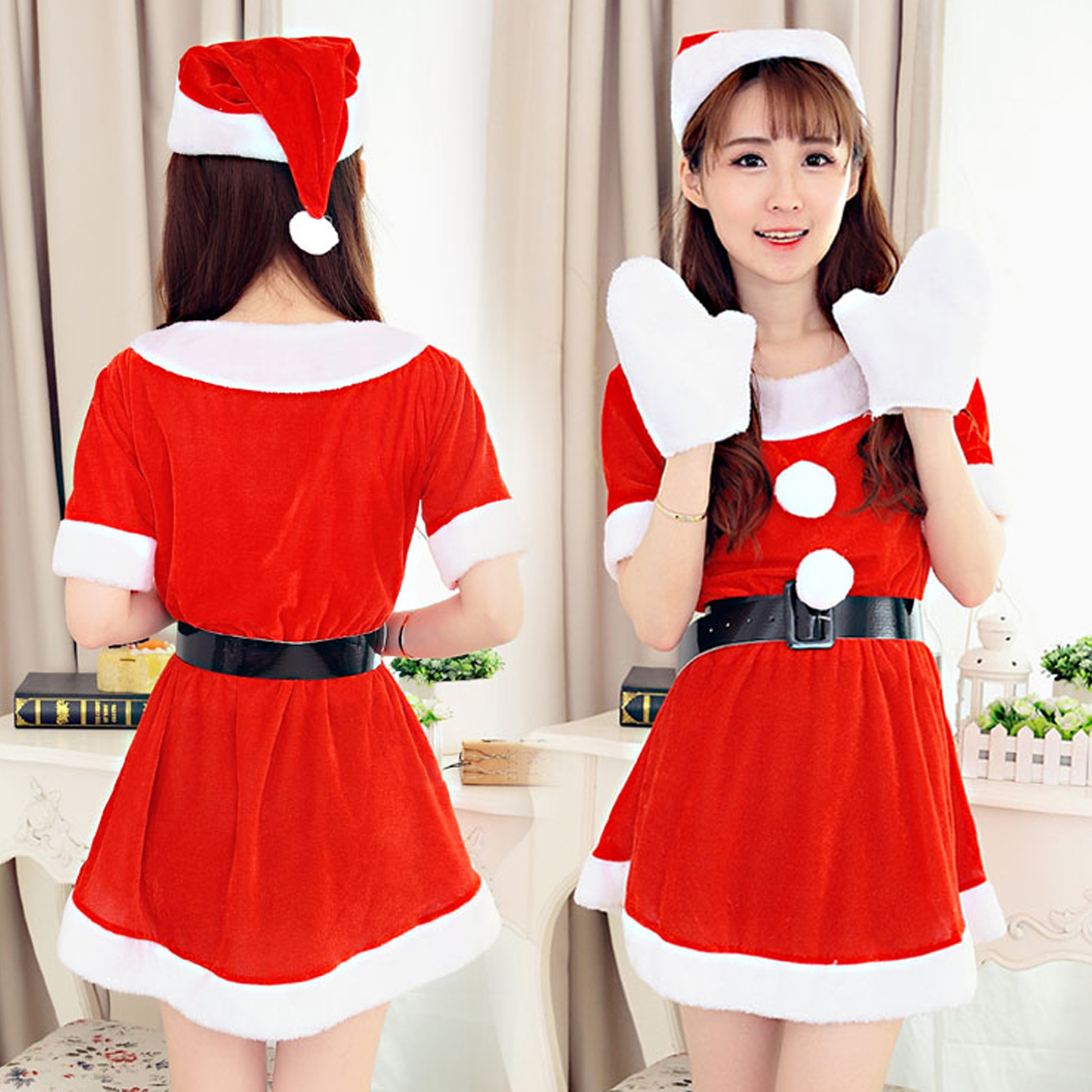 圣诞节服装圣诞老人衣服舞台演出