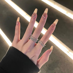 繁星未眠。流光舞会戒指钻小众轻奢法式指环闪鞠婧祎同款我们跳舞