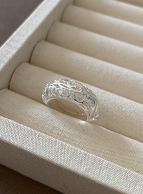 独特设计唯美金属镂空 ins风戒指小众时髦感气质新款食指戒女