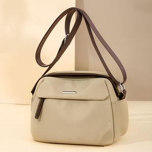 新款夏季尼龙布小包女休闲防水单肩包大容量斜挎手机包时尚妈妈包