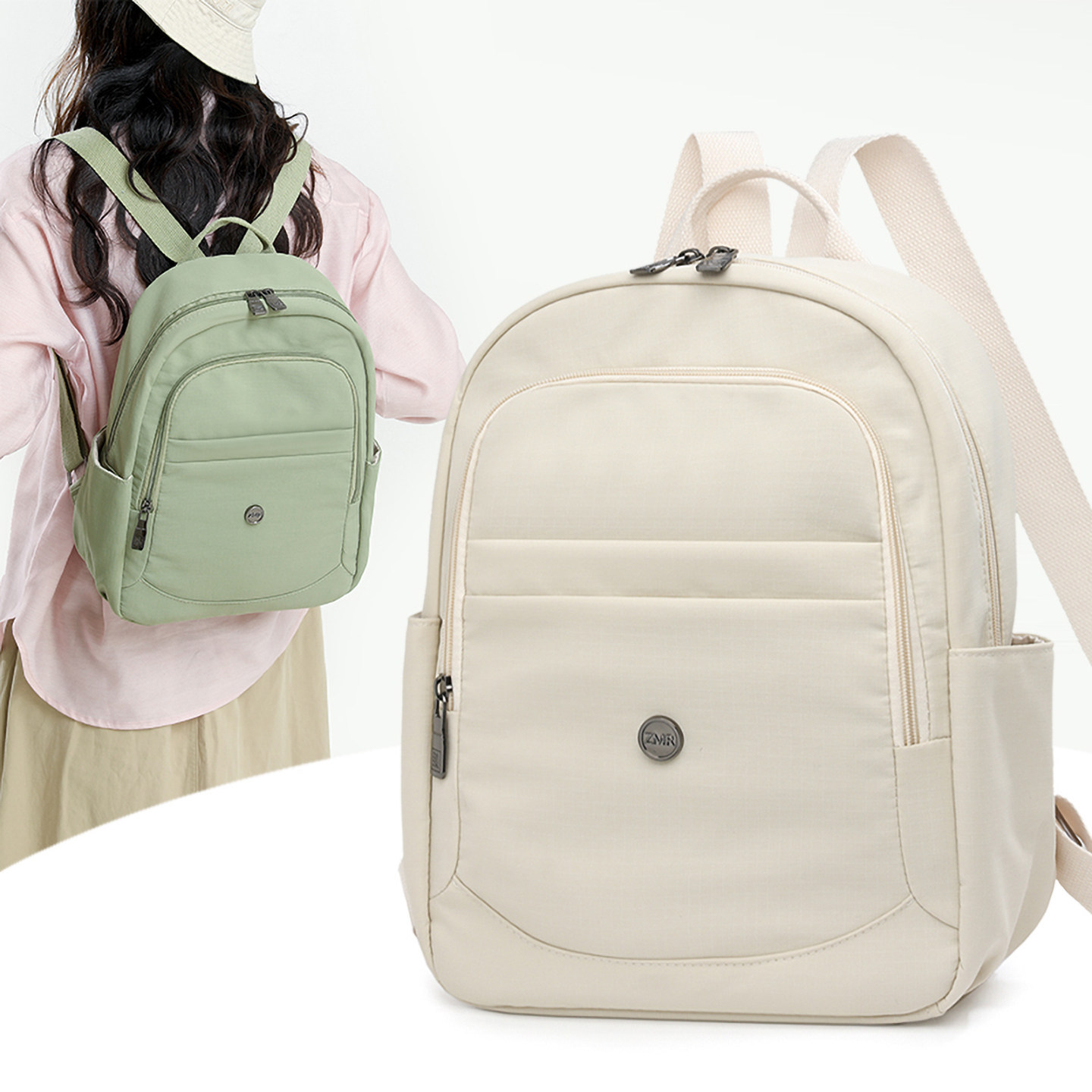 休闲妈妈小背包外出旅游时尚轻便尼龙布女包新款百搭通勤双肩包