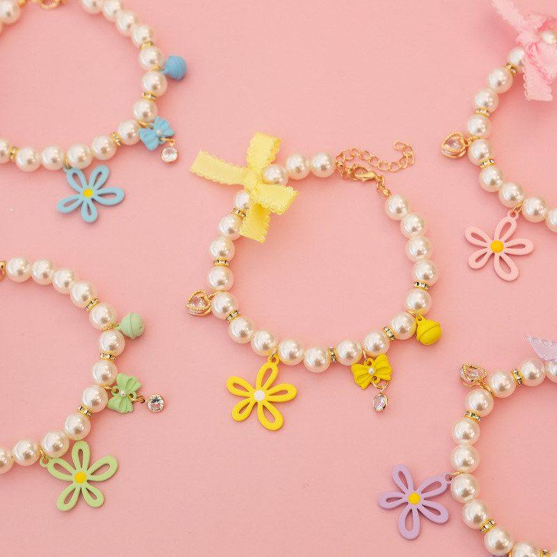 宠物珍珠项链小猫咪狗狗项圈可爱花朵蝴蝶结装饰品无声水钻春夏款,宠物/宠物食品及用品,项圈/肩带,淘宝优惠券,粉丝福利购,淘宝优惠卷