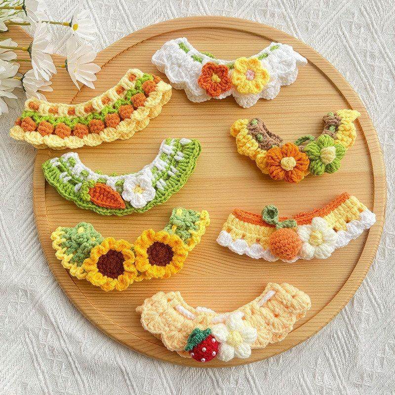 春款宠物针织围脖猫咪花朵编织项圈狗狗毛线口水巾可爱橘子装饰,宠物/宠物食品及用品,围巾/口水巾,淘宝优惠券,粉丝福利购,淘宝优惠卷
