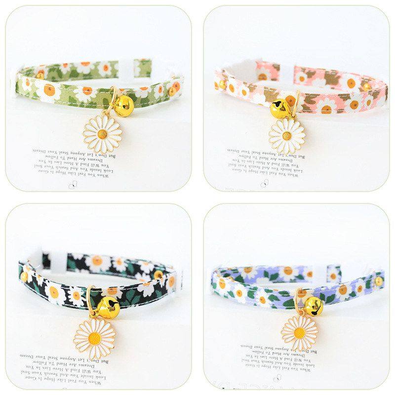 特价跨境亚马逊宠物项圈小猫咪狗铃铛安全扣项链可爱饰品雏菊清新,宠物/宠物食品及用品,项圈/肩带,淘宝优惠券,粉丝福利购,淘宝优惠卷