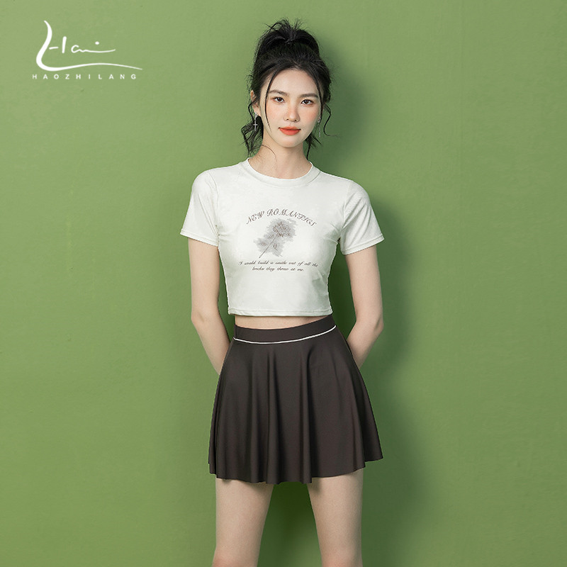 分体泳衣女温泉2024新款保守遮肚显瘦遮肉游泳馆专用裙式游泳装,运动/瑜伽/健身/球迷用品,分体泳衣,淘宝优惠券,粉丝福利购,淘宝优惠卷