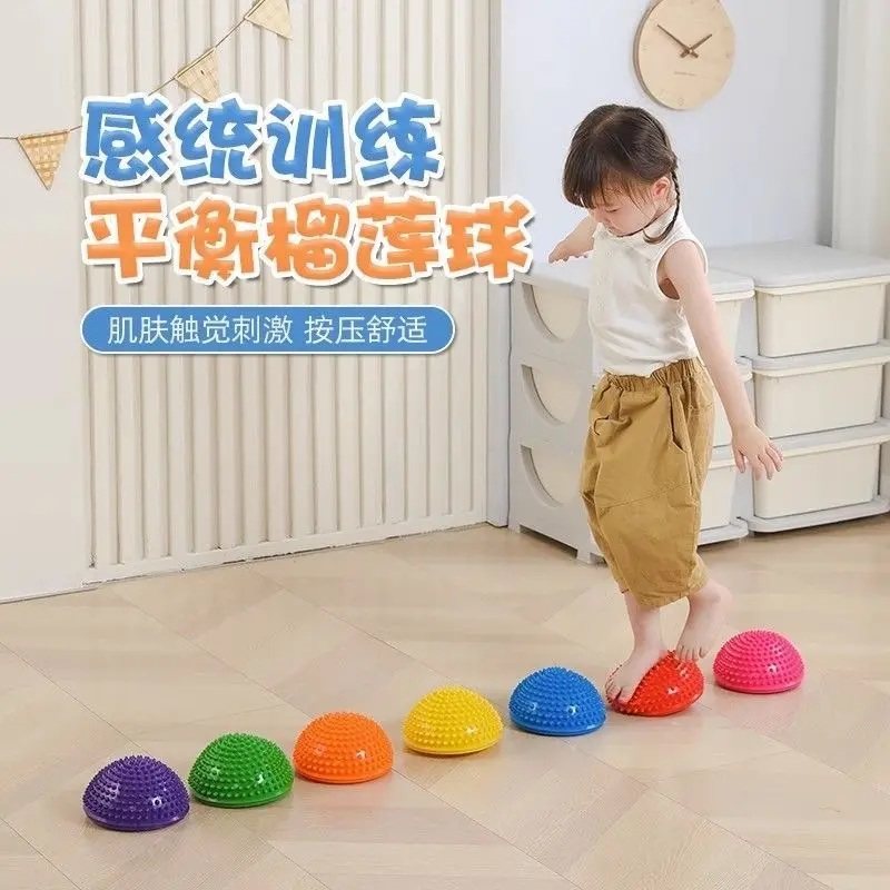 榴莲球儿童感统训练半圆球平衡专注力触觉球宝宝脚踩过河石瑜伽家,玩具/童车/益智/积木/模型,感统训练器材/教学设备/攀爬架,淘宝优惠券,粉丝福利购,淘宝优惠卷