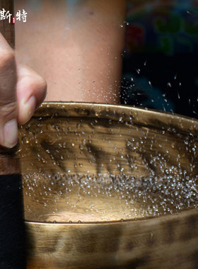 欧斯特古铜颂钵尼泊尔手工铜罄 瑜伽静心音钵 家用钵音碗钵盂摆件