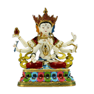 欧斯特 尊胜家用铜像 家居用品台湾手工彩绘铜镀金客厅玄关像摆件