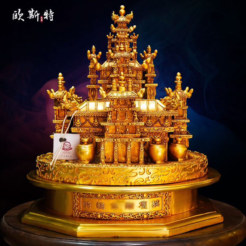 铜中式客厅十一寸时轮金刚坛城