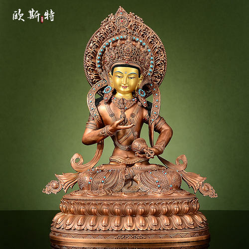 古铜色精工金刚萨垛铜像摆件
