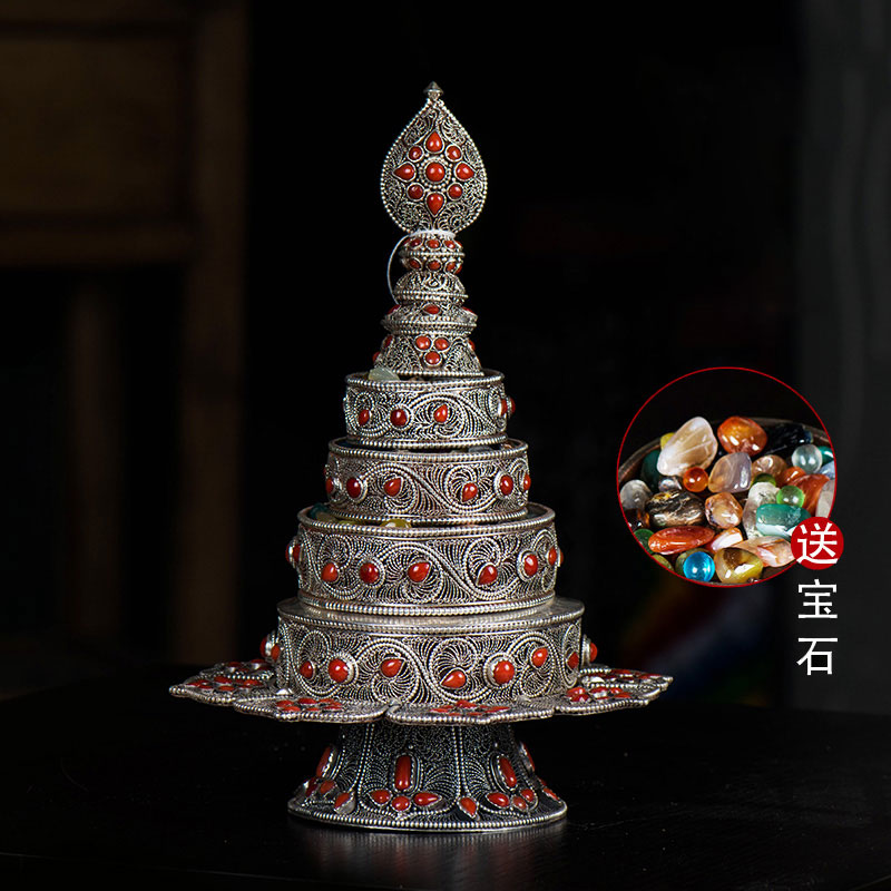 家居用品尼泊尔镶宝石修盘