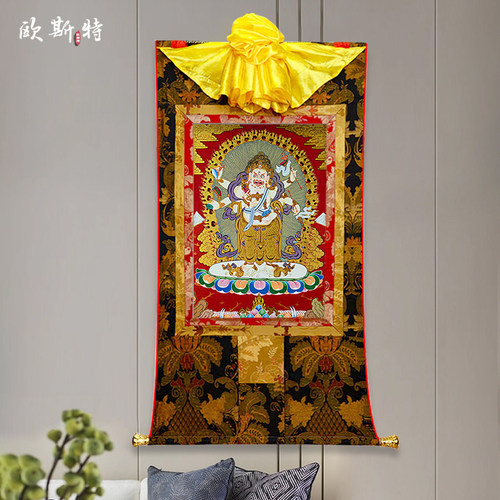 玄关装饰挂画矿物颜料唐卡