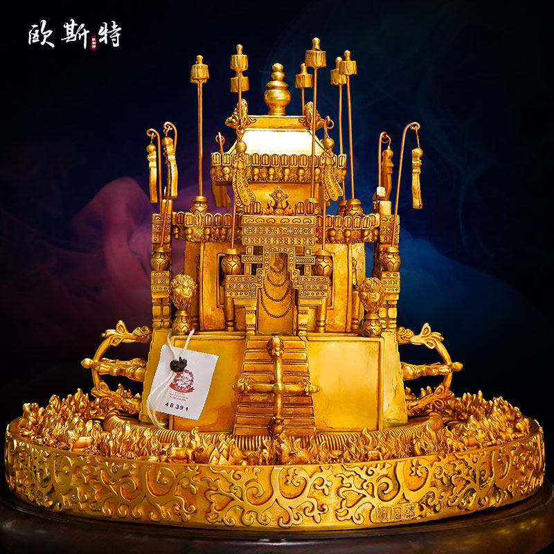 铜中式客厅十寸大威德金刚坛城