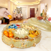 轻奢创意水果盘网红糖果盒客厅现代乔迁新居茶几干果盘零食收纳盒