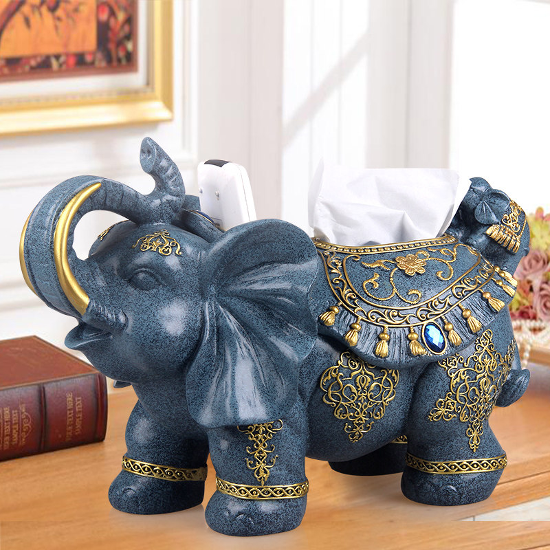 乔迁入伙新居创意招财象纸巾盒轻奢高端抽纸盒客厅收纳茶几高级感,收纳整理,纸巾盒,淘宝优惠券,粉丝福利购,淘宝优惠卷