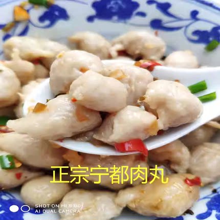纯手工新鲜宁都肉丸子正宗肉撮子江西赣南特产瘦肉丸500g2件包邮