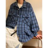 宽松加厚款长袖衬衫磨毛格子料衬衣外套G992-P65控89，男装衬衫，星座617A-5（原A405）