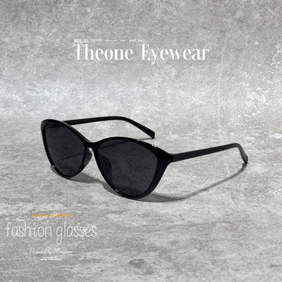 复古三角猫眼大框防紫外线墨镜