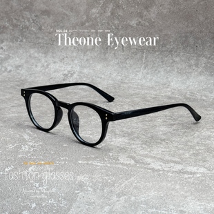 韩版黑框女潮素颜眼镜平光镜防蓝光复古超轻TR90材质小框架眼睛框