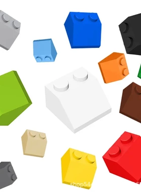 【50g】3039积木45°2x2斜坡面砖小颗粒积木零件兼容拼装玩具