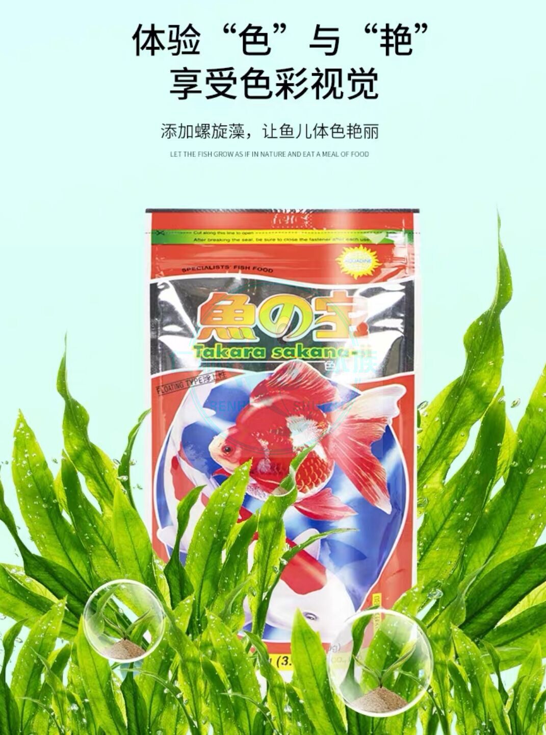 仁和水族建荣鱼之宝锦鲤饲料小金鱼育成增艳鱼食扬色增体热带鱼粮