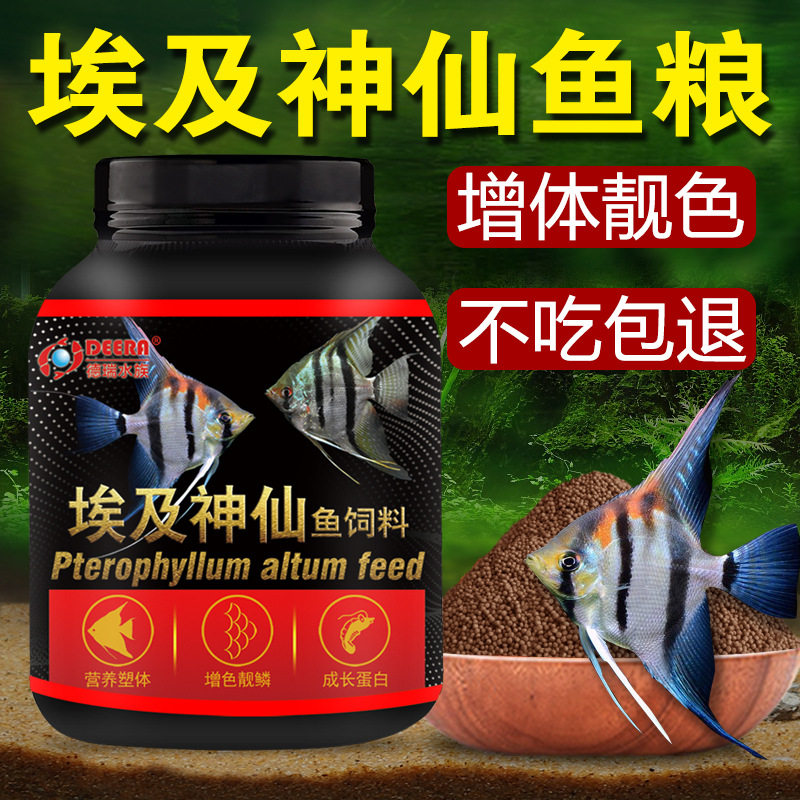 神仙鱼饲料埃及神仙鱼专用鱼食小颗粒七彩秘鲁燕鱼小型鱼热带鱼粮