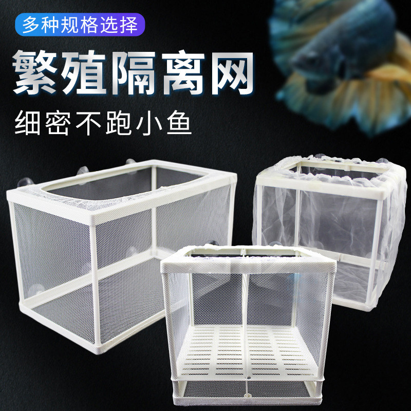 观赏鱼隔离网鱼缸暂养盒产卵网格箱孵化器金鱼小鱼苗分离水中网箱