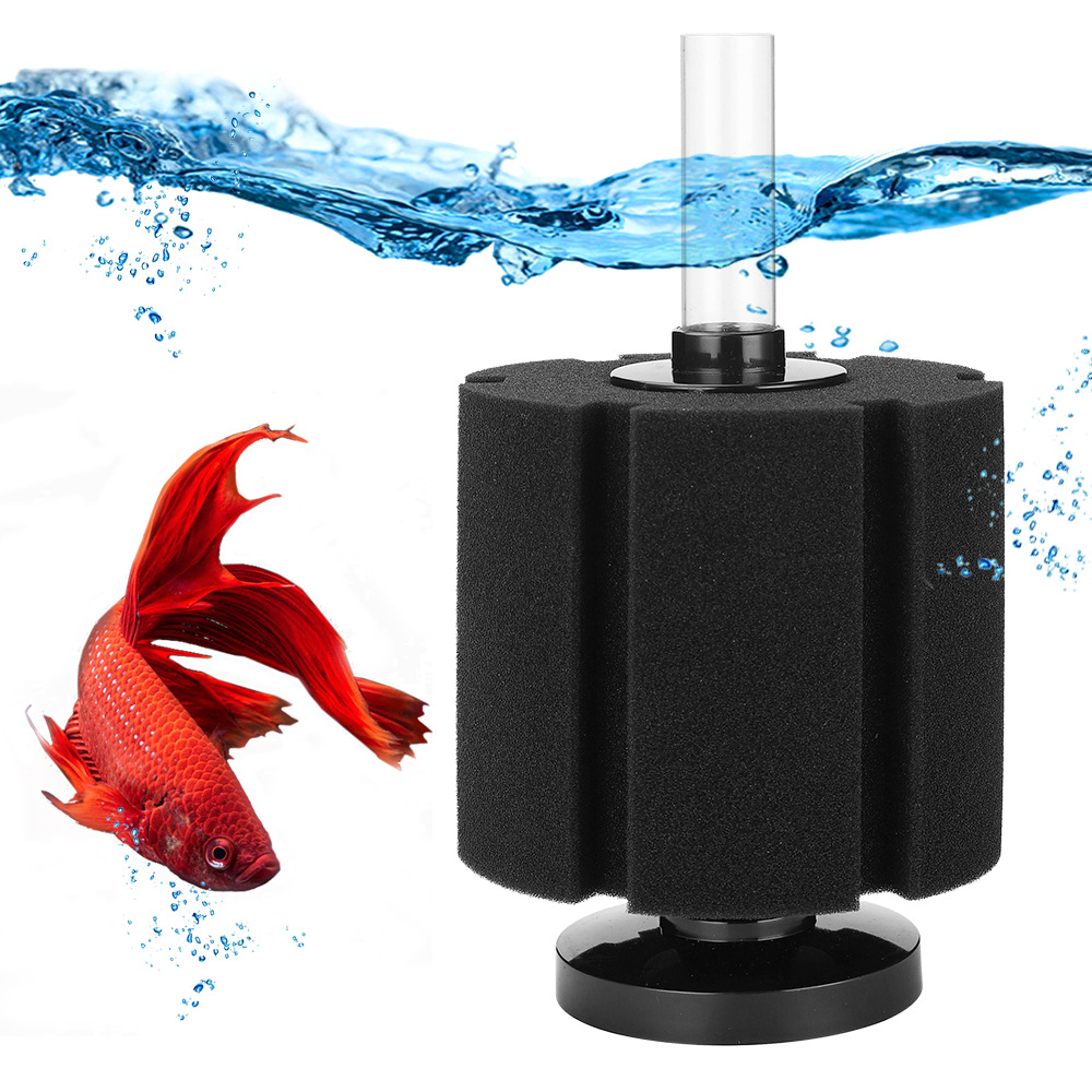 小型观赏鱼水妖精生化棉热带鱼水质过滤器水族鱼缸气动过滤水妖精