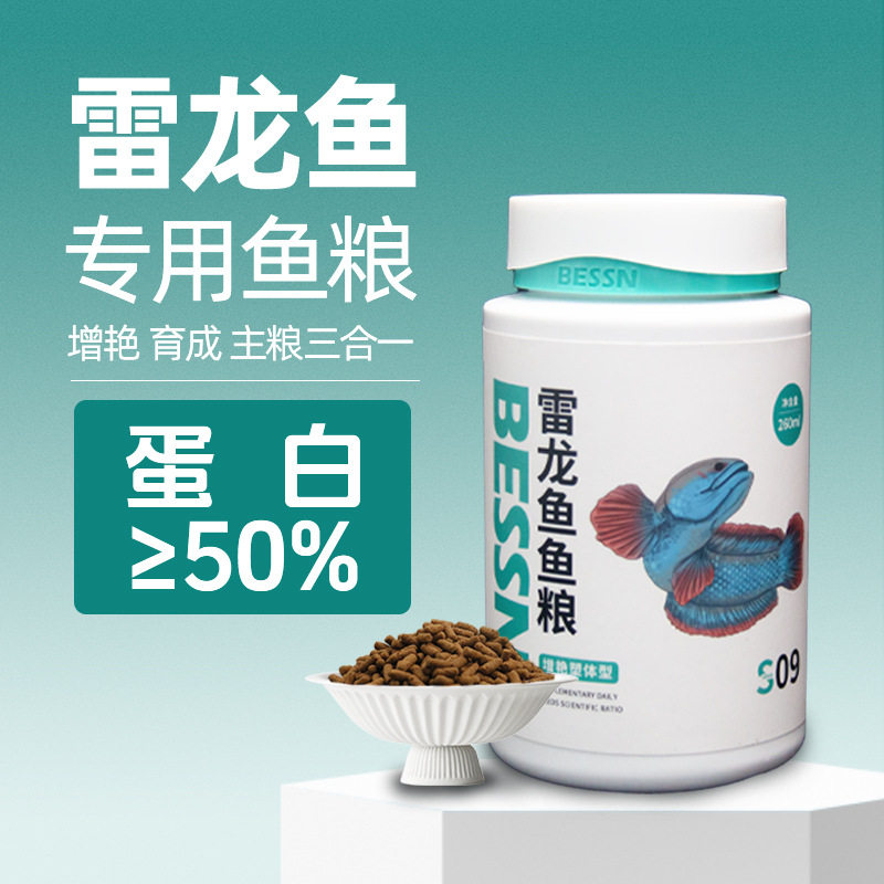 雷龙鱼饲料黄金眼镜蛇雷龙七彩雷龙鱼增色鱼粮专用鱼食