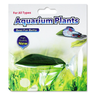 水族鱼缸装饰造景仿叶子泰国斗鱼专用床产卵休息叶双叶设计观赏叶