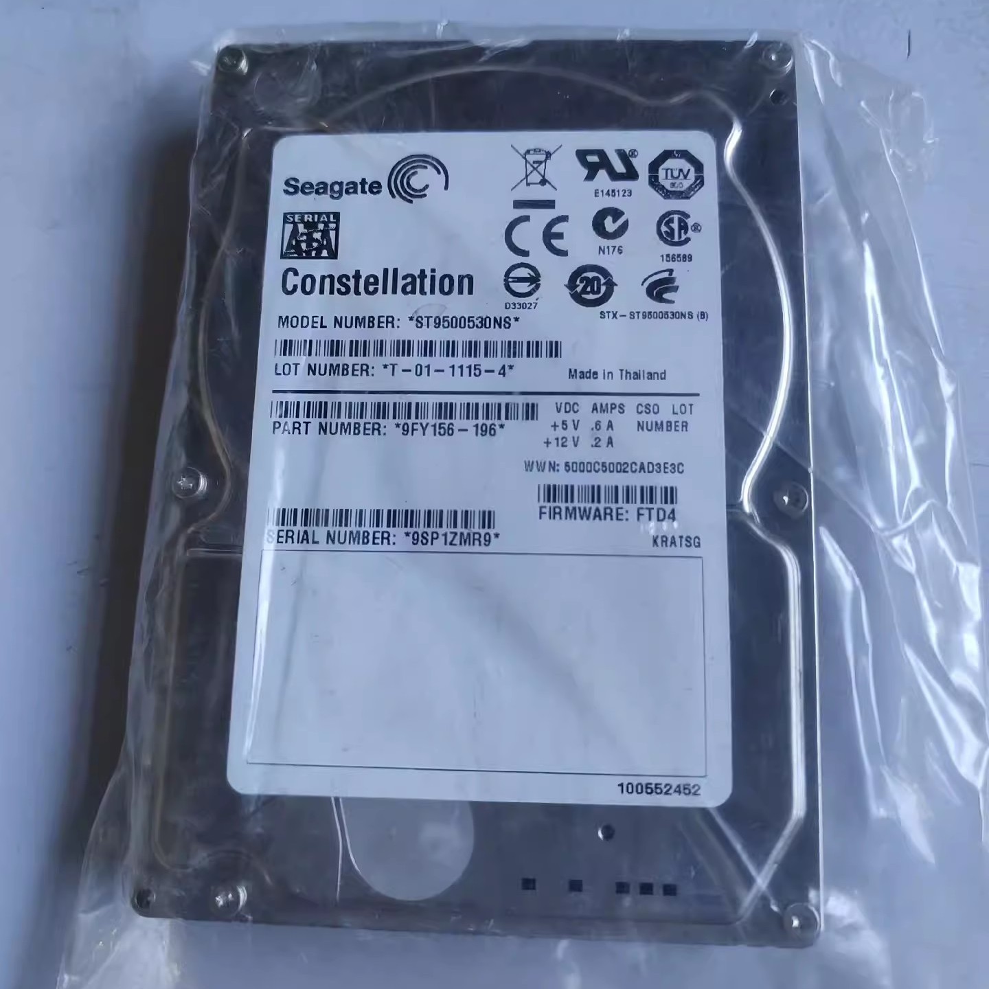 原装Seagate/希捷ST9500530NS 500G 2.5