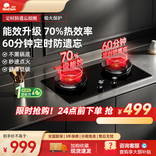 燃气灶红日猛火家用红日