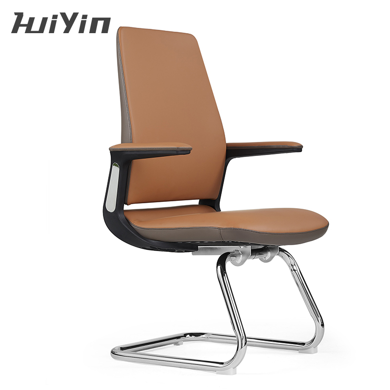 会议椅现代轻奢高档商务老板简约办公椅舒适久坐真皮弓形护腰座椅