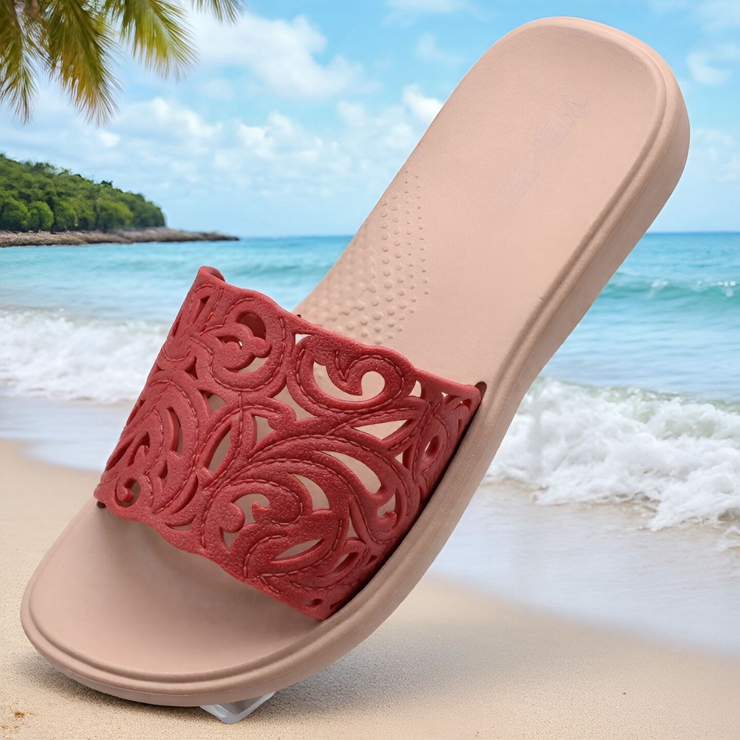 越南拖鞋时尚外穿平跟防滑底沙滩鞋舒适镂空透气一字拖鞋防水女鞋