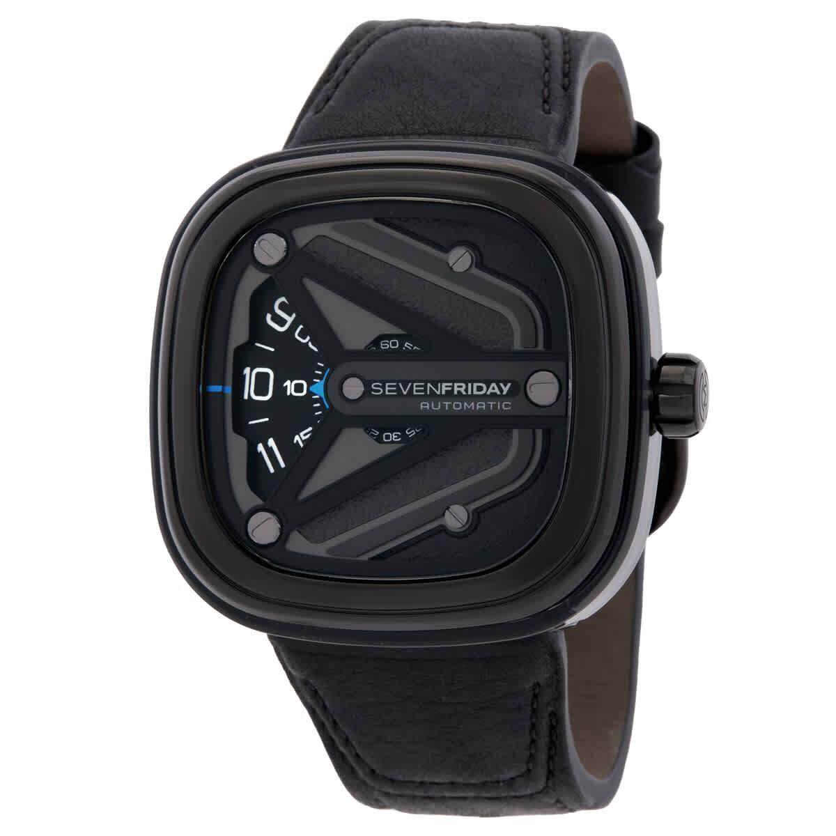 SevenFriday七个星期五M系列自动机械黑色表盘男士手表M3 07