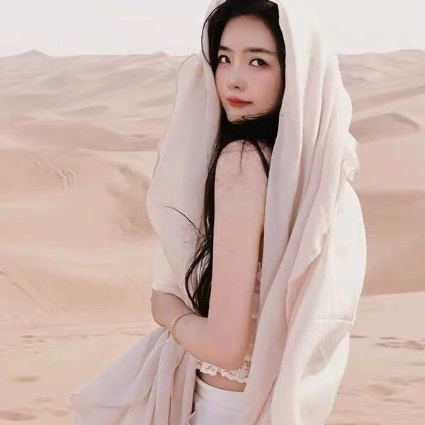 沙漠纯色棉麻纱巾围巾