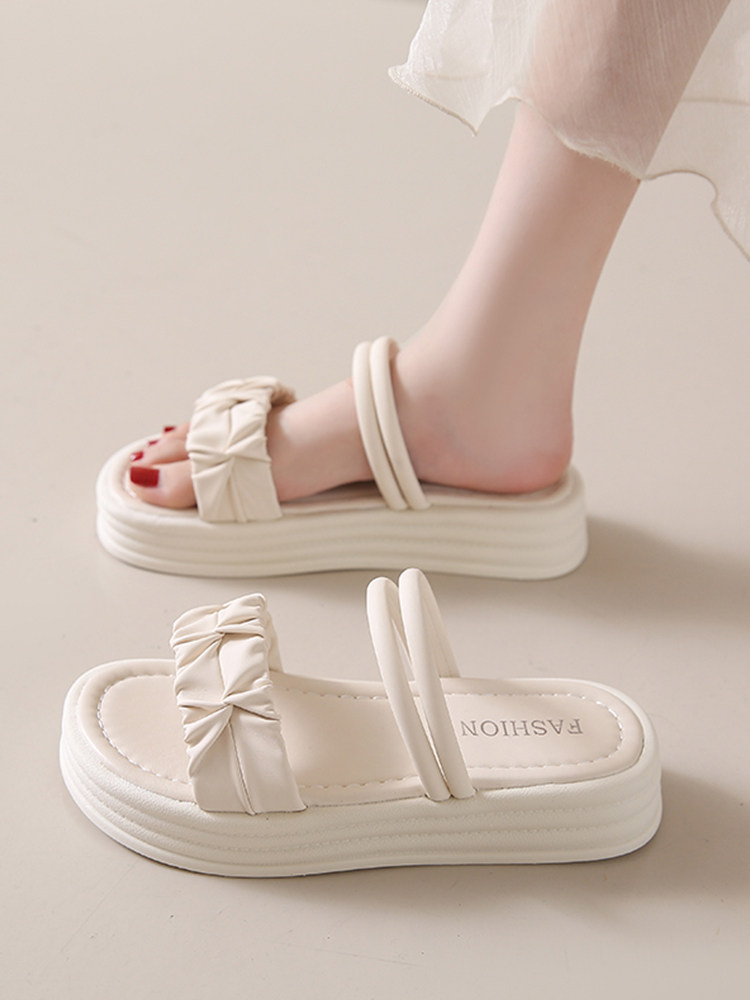 Thick-soled two-piece sandals, women's 2026 new summer Internet c