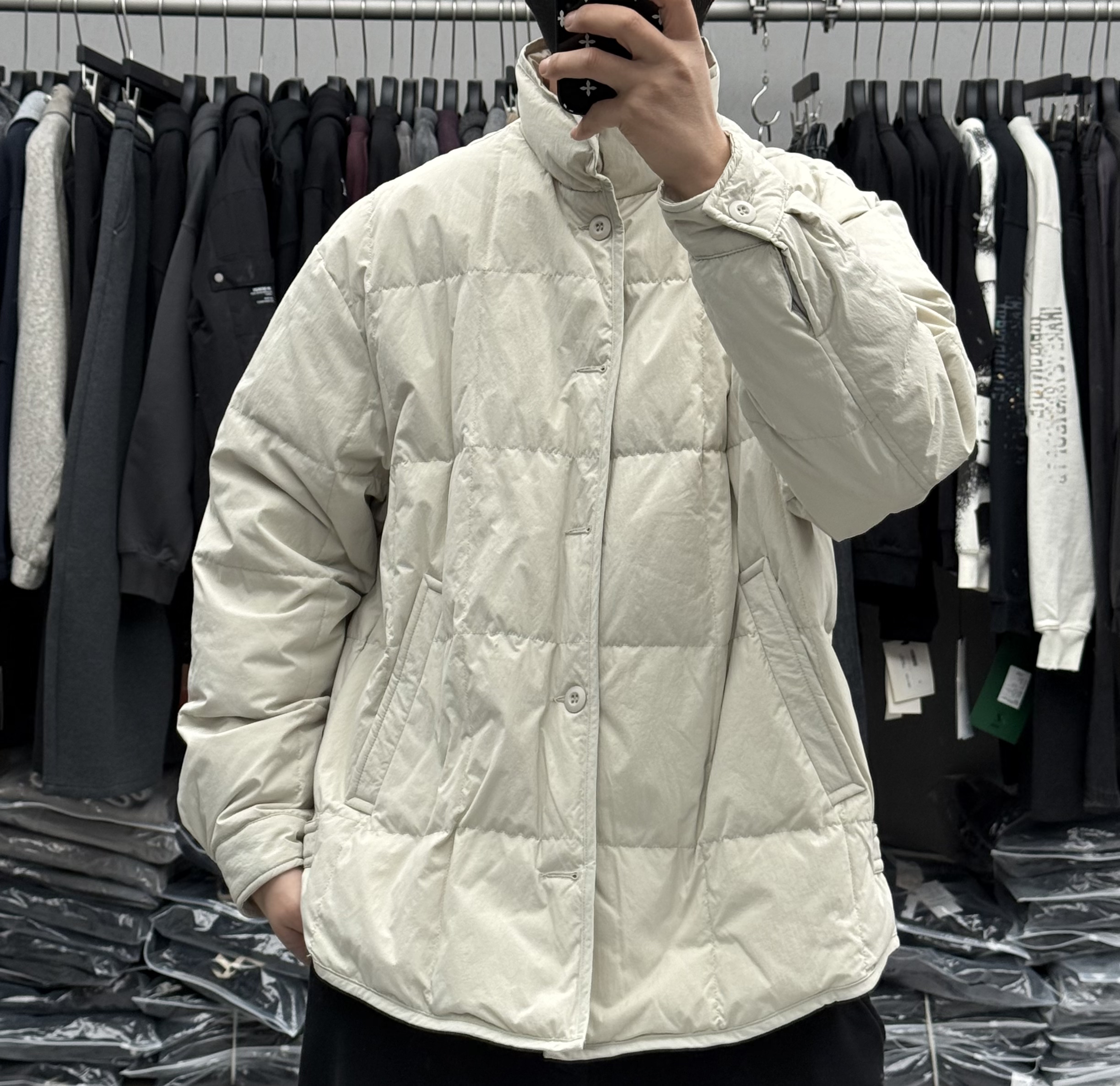 美式极简老钱风复古立领羽绒服男冬季宽松百搭保暖90白鸭绒外套潮