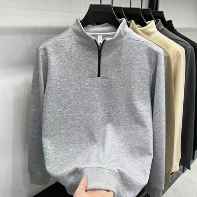 Joop吉葡长袖卫衣男士春季薄款立领半拉链新款时尚上衣休闲套头潮