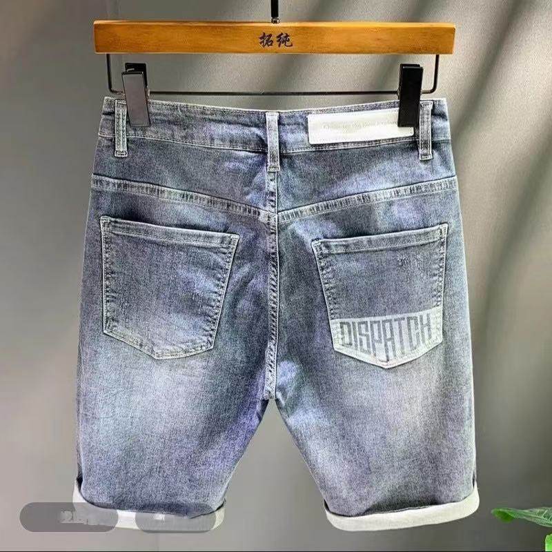潮牌破洞牛仔短裤男夏季新款男士薄款休闲直筒中裤子半截裤五分裤,男装,短裤,淘宝优惠券,粉丝福利购,淘宝优惠卷