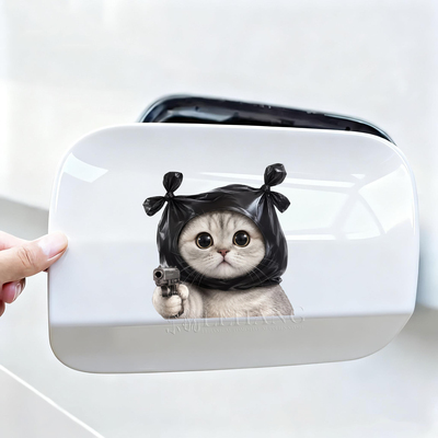 悍匪小猫猫咪车窗贴防水防晒