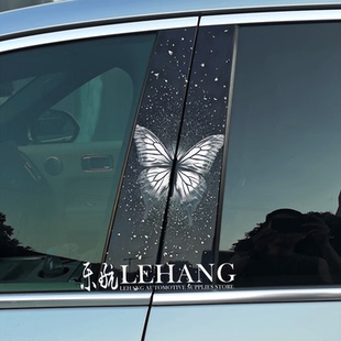 饰贴B柱钢化膜彩绘贴膜贴片亮条 适岚图追光梦想家FREE汽车中柱装