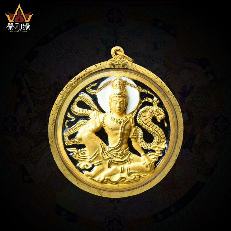 【泽度金】龙婆龙耐2549铁锡哥红太阳 泰国佛牌 又名"金钱滚滚来"